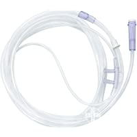 AIESI® Cánulas Nasales transparentes para terapia de oxígeno adultos con tubo de 2-1 metros (Paquete de 10 pieces)